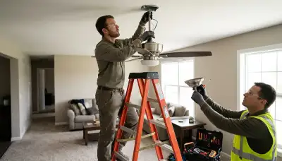 Ceiling fan installation service for Bloomington, IN homes by On Call Electrical