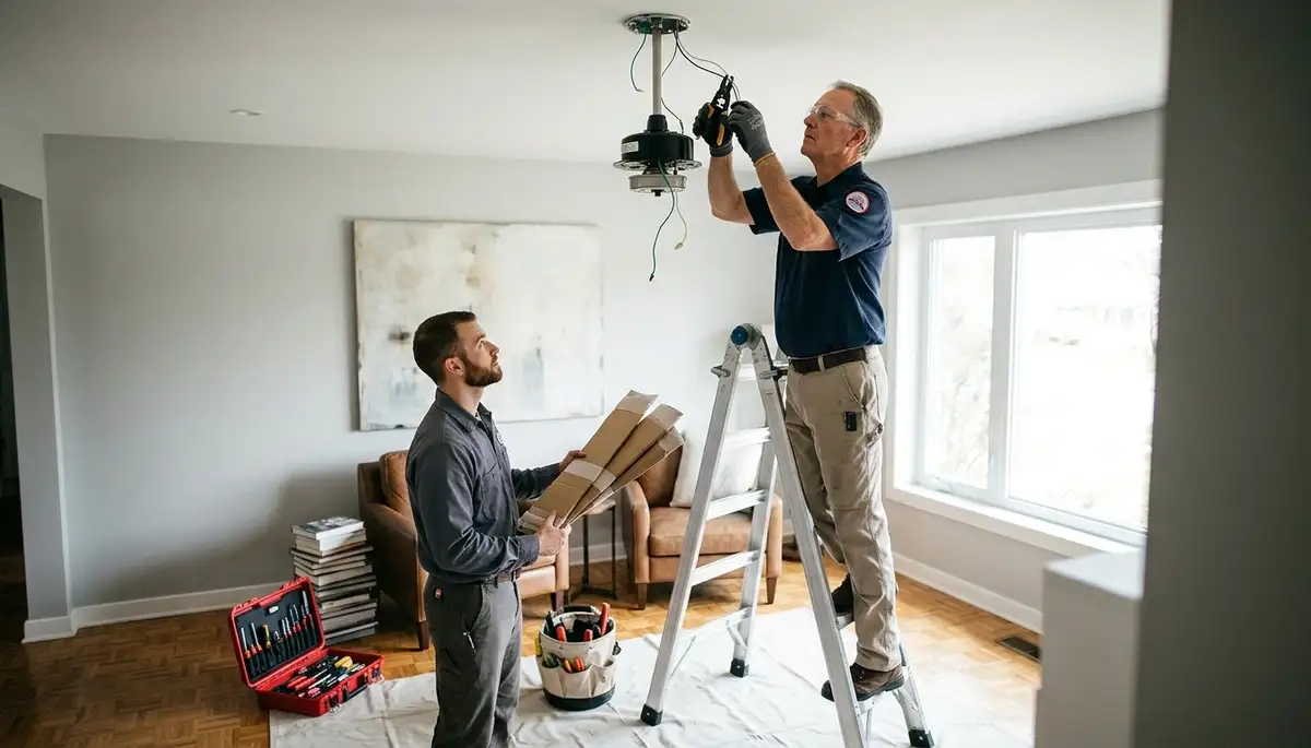 Ceiling fan installation service for Bloomington, Indiana homes by On Call Electrical