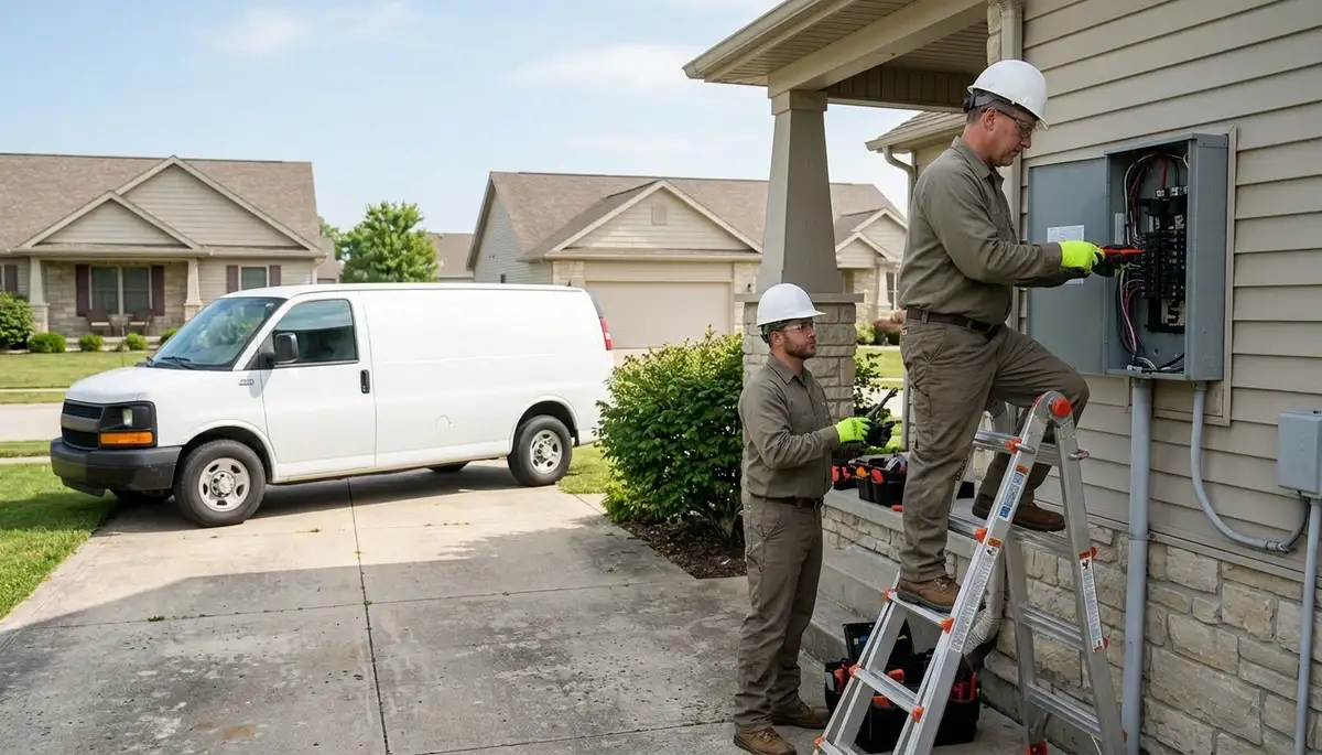 Professional electrician providing residential electrical services in Bloomington, Indiana