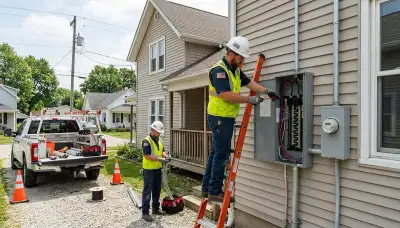 Electrician providing residential and commercial electrical services in Bloomington, Indiana