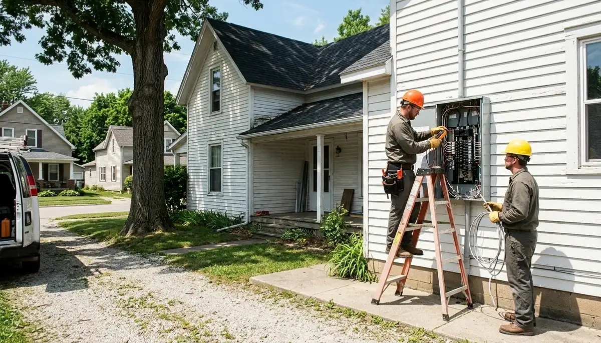 Electrician providing professional electrical services in Bloomington, Indiana