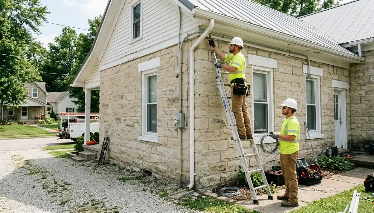 Professional electrician serving Bloomington, Indiana electrician service area