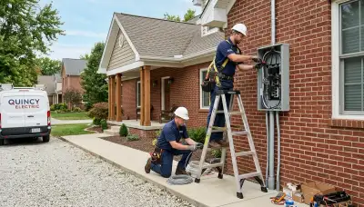Electrician providing residential electrical services in Bloomington, Indiana