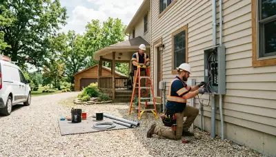 Electrician providing professional electrical services in Bloomington, Indiana