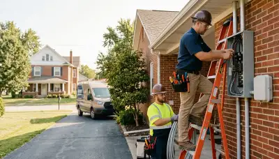 Electrician providing electrical services in Bloomington, Indiana