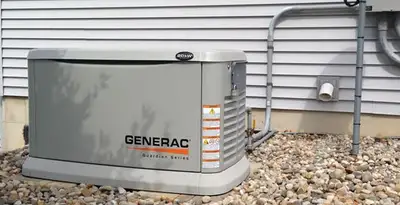 generator installation service featuring outdoor standby generator setup by licensed electricians in Bloomington, IN