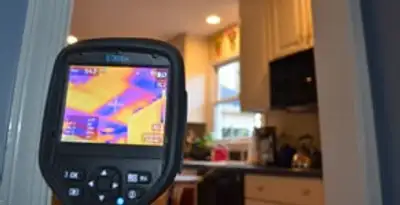 home energy audit service using thermal imaging to evaluate electrical efficiency inside a home in Bloomington, IN