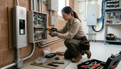 Intercom system installation by a licensed electrician in Bloomington, IN