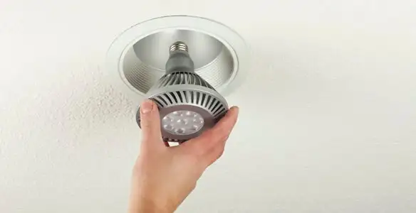 lighting installation service featuring recessed ceiling light installed by licensed professionals in Bloomington, IN