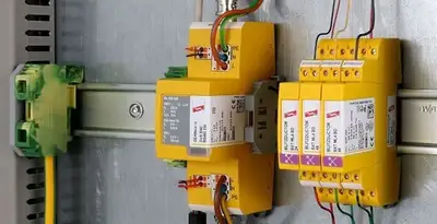lightning surge protection system with surge suppressors installed by electrical service professionals in Bloomington, IN