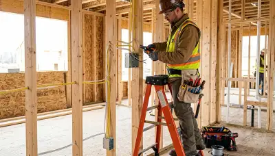 New construction electrical wiring for a Bloomington, Indiana home by On Call Electrical