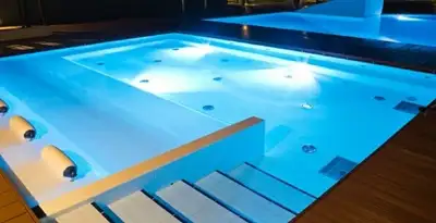 pool light installation and repair services providing modern illuminated pool lighting in Bloomington, IN