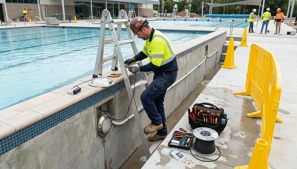 Pool lighting installation and electrical wiring service for Bloomington, IN homes by On Call Electrical