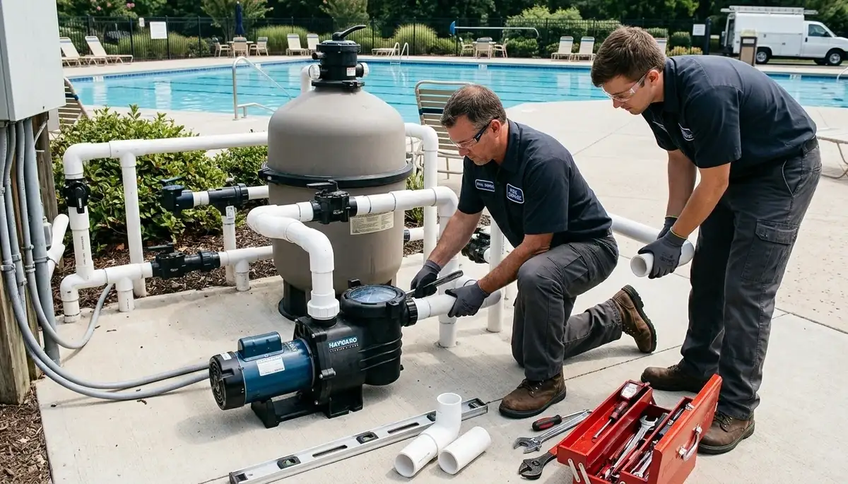 Pool pump electrical service and dedicated circuit installation in Bloomington, Indiana