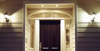 security light installation services with professionally installed entryway lighting in Bloomington, IN