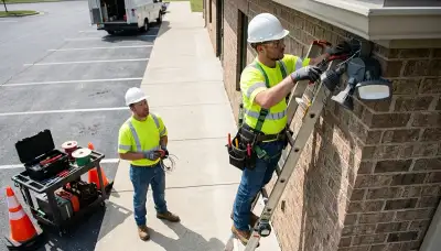 Security light installation for Bloomington, IN homes by On Call Electrical