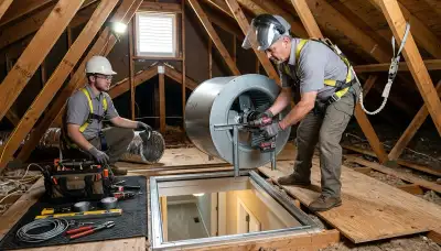 Whole house fan installation services by an electrician in Bloomington, Indiana